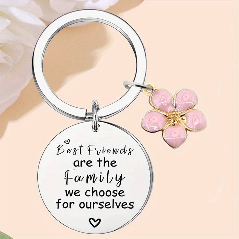 Best Friends Family Choose Keychain Cute Flower Metal Key - Temu Canada