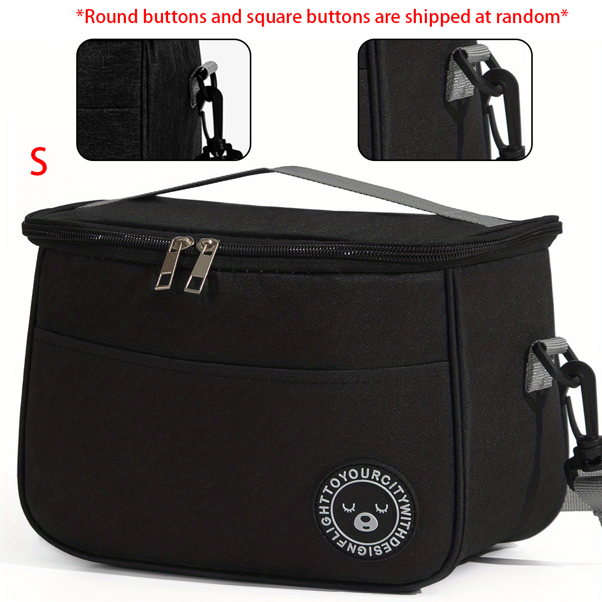 Simple Zipper Lunch Bag Lunch Box Office Work School - Temu Philippines