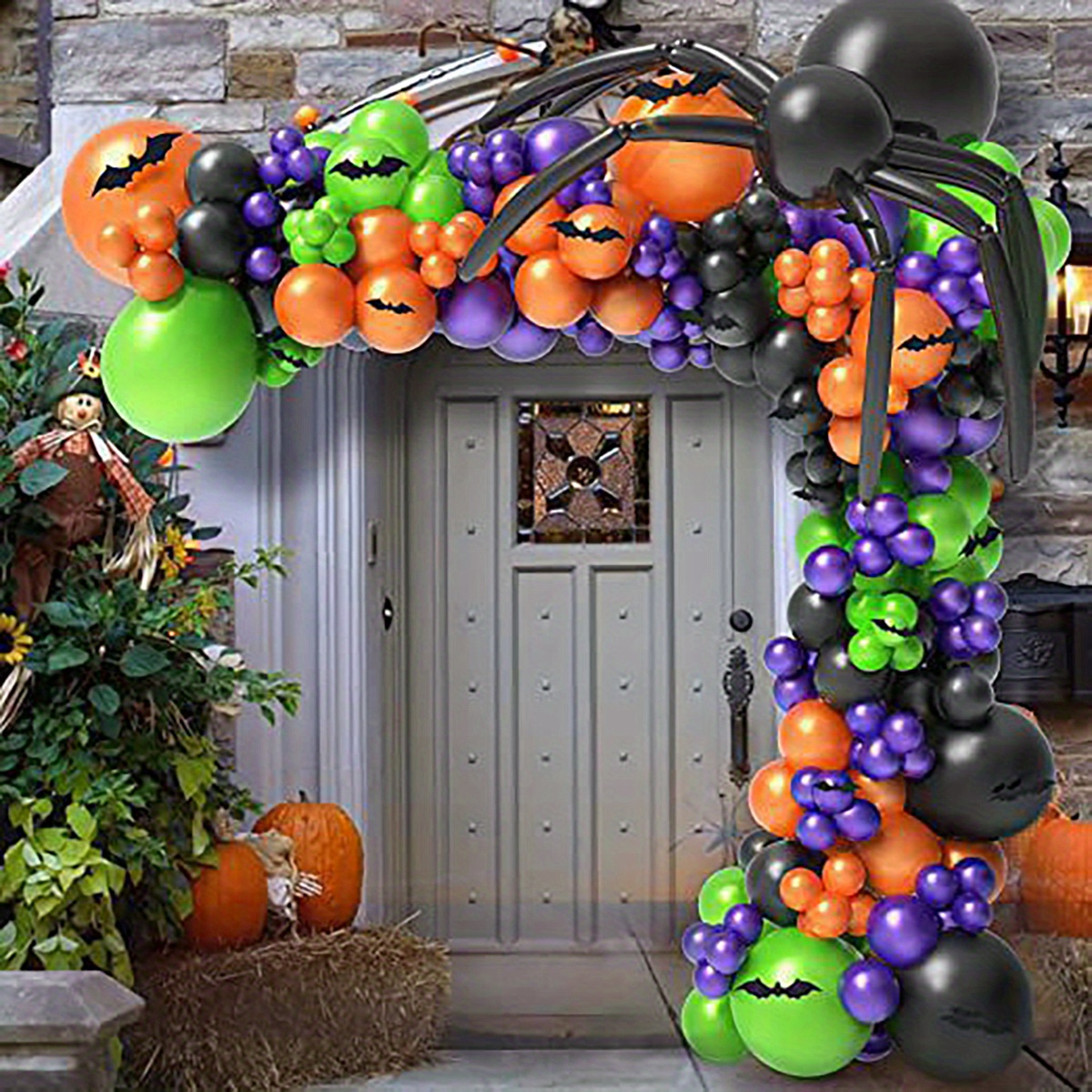 Oavqhlg3b Halloween Party Decorations Indoor, Outdoor, Halloween Birthday Party Supplies for Kids, Adults, Halloween Balloons Banner Latex Balloons