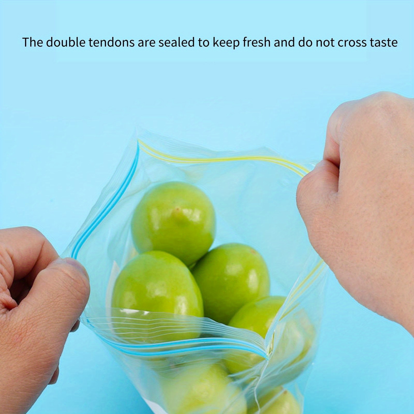 Reusable Double Zipper Bags, Food Storage Bags, Leak-proof Freezer  Fresh-keeping Bags, Fruit And Vegetable Freezer Storage Bags, Sandwich Bags  For Lunch, Meat And Veggies, Sealed Bags, Travel Camping And Picnic  Supplies, Kitchen