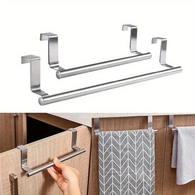 Stainless Steel Towel Rack No Drilling Towel Bar Bathroom - Temu Australia