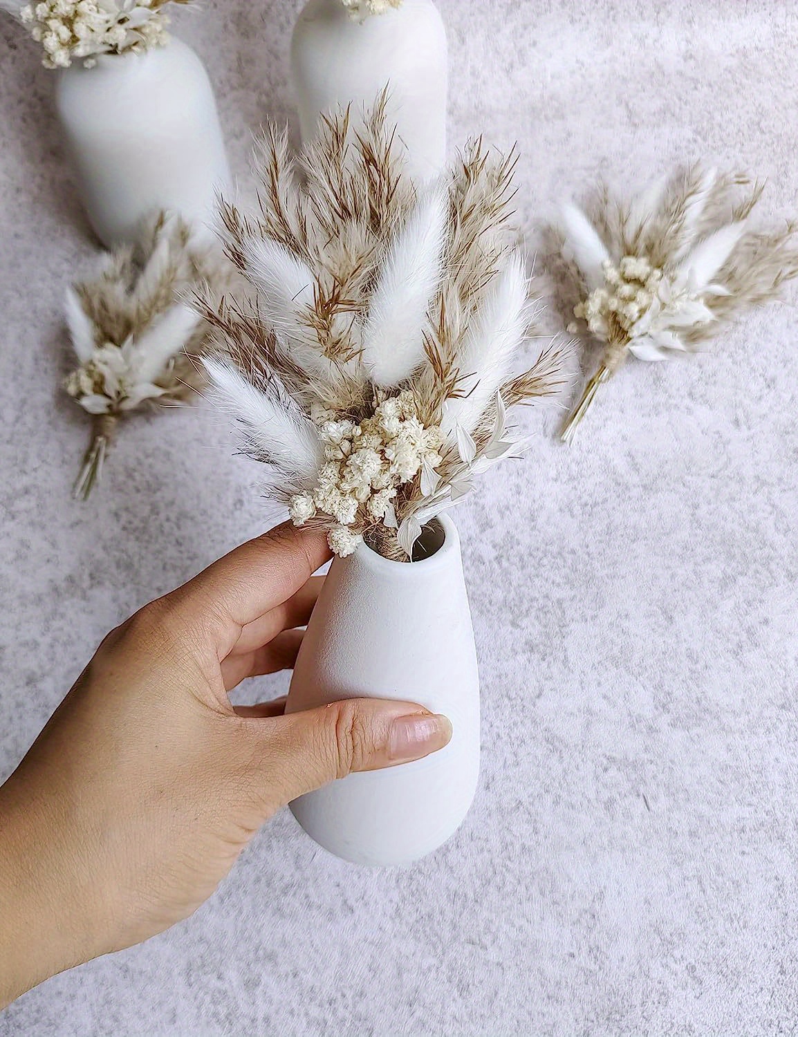 Dried Bunny Tail Grass, Small Natural Dry Grass Dried Grey Flowers Bouquet,  Wedding Dry Flower Bunch For Home Garden Party Decor Flower Arrangement,  Winter Xmas Home Decor - Temu