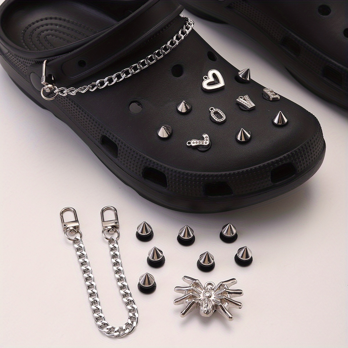 Alloy Rhinestone Design Shoe Charms For Clogs Sandals - Temu