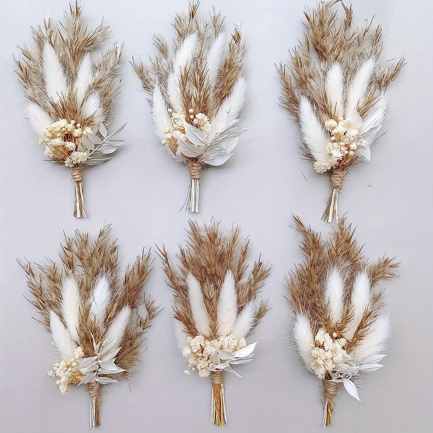 Mini Dried Flower Bouquet Boho Wedding Decor Boutonniere For - Temu