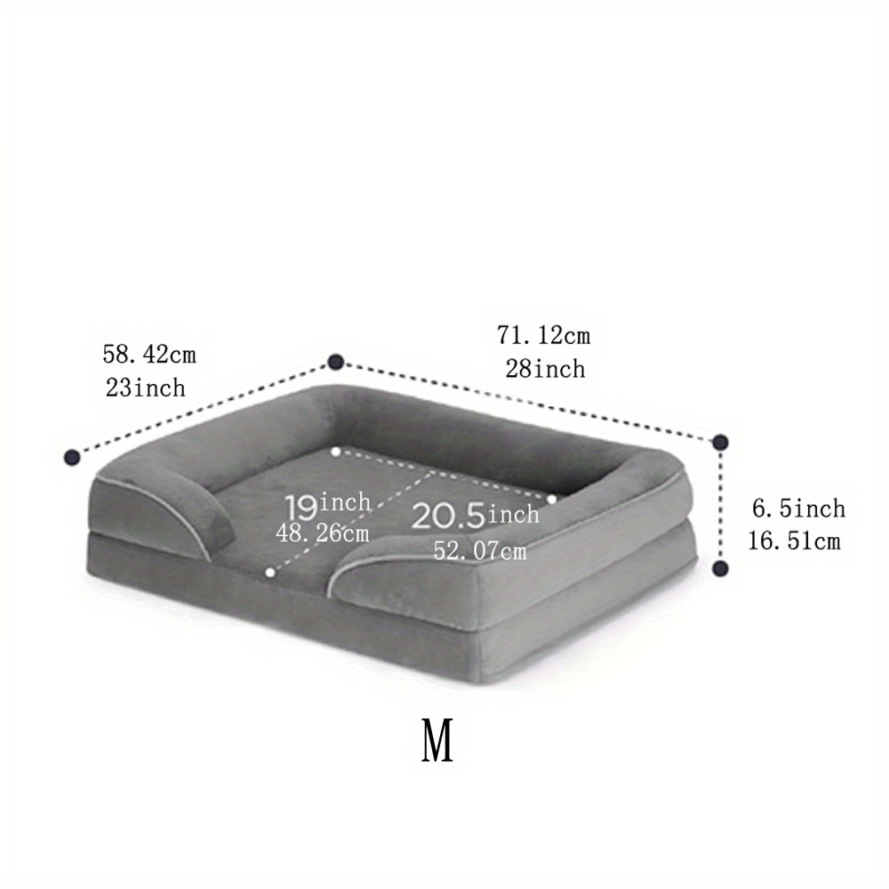 Letto Per Cani Ortopedico Per Cani Di Taglia Media, Divano Per Cani In  Schiuma Con Rivestimento Lavabile Rimovibile, Fodera Impermeabile E Divano
