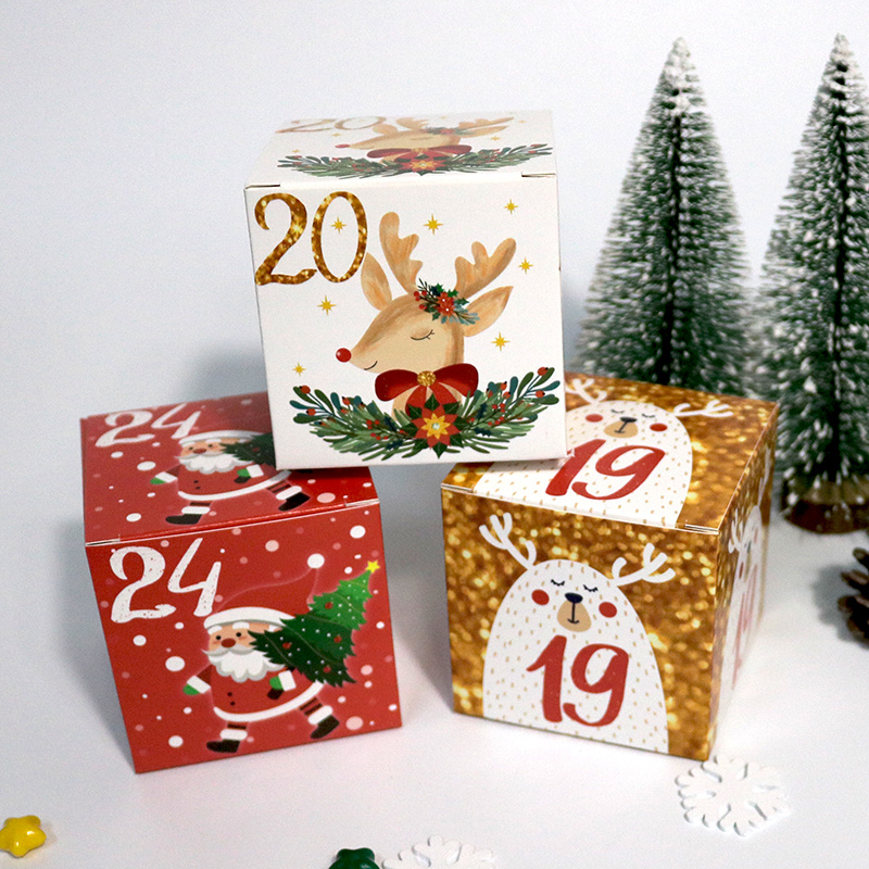 Christmas Advent Calendar Boxes Gifts Candy 24 Days - Temu