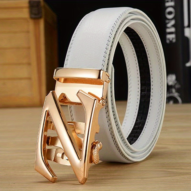 1pc Automatic Buckle Belt For Men