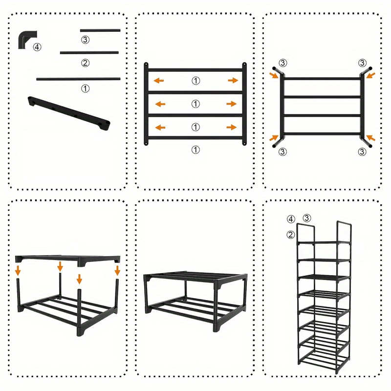 4 Row & 8 Tier Shoes Rack, Organizer For Shoes And Boots, Metal Shoe Rack  Organizer, Space Saving Shoe Cabinet, Suitable For Entryway Closet Garage  Bedroom Cloakroom, Easy To Assemble - Temu Australia