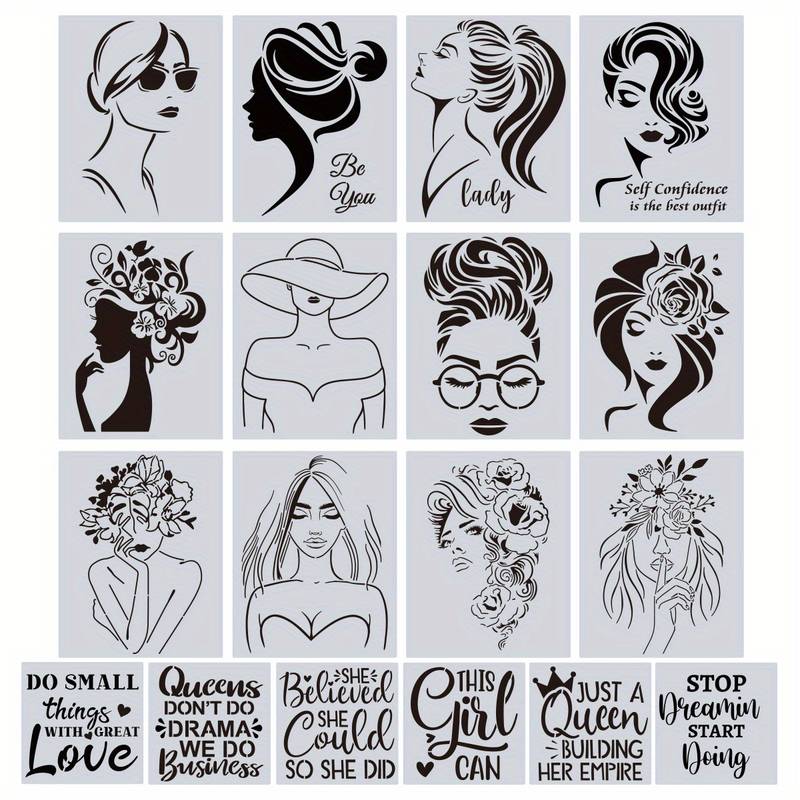 inspirational quote stencil set women reusable face body - Temu Mexico inspirational quote stencil set women reusable face body - Temu Mexico