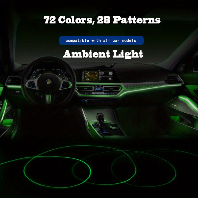 Bande lumineuse LED sous la voiture, lampe de Underglow, RVB, document  coulant, tube de voiture, commande sans fil, escales décoratives
