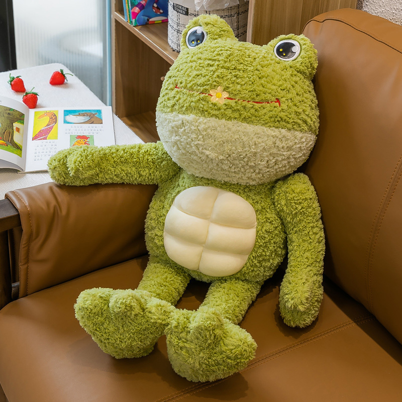 Green Abs Funny Frog Plush Doll Fitness Frog Doll Toy - Temu United Arab  Emirates