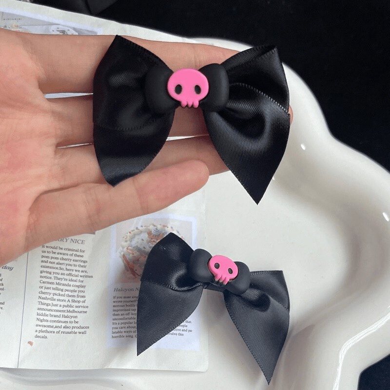 3/4/6/8/12 pcs/set Halloween Big Ribbon Bow Hair Clips Hairpins Kids Girls