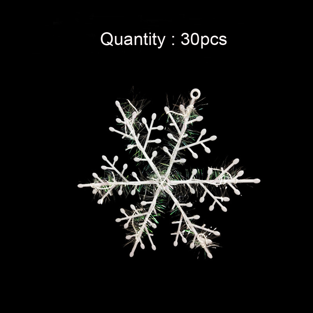 Artificial snowflakes containing artificial, background, and