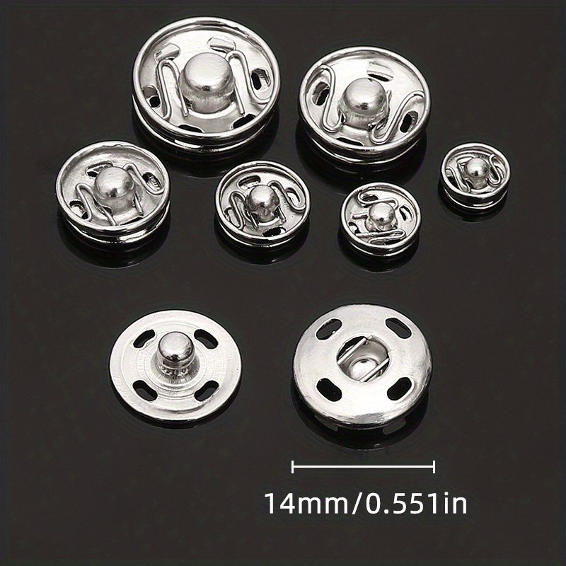 Metal Fastener Buttons  Metal Snap Buttons - 50 Sets 8mm 10mm
