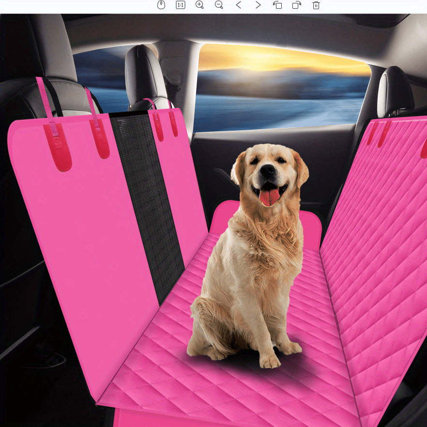 Pet Car Seat Covers Back Seat, Dog Car Seat Cover, Waterproof Pet Dog  Travel Mat, Car Hammock Cushion Protector With Mesh Window For Car Back Seat  - Temu