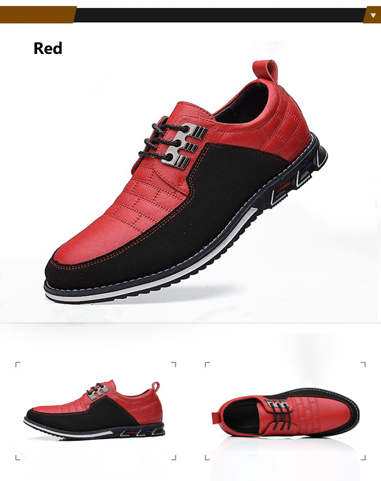Men's Plaid Derby Shoes, Wear-resistant Non-slip Dress Shoes For