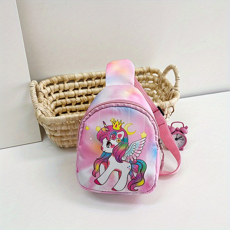 VALICLUD Bolso cruzado de unicornio de una sola mano para niña, bolsa de  dibujos animados para niños, bolsa cruzada de unicornio, bolso de hombro de