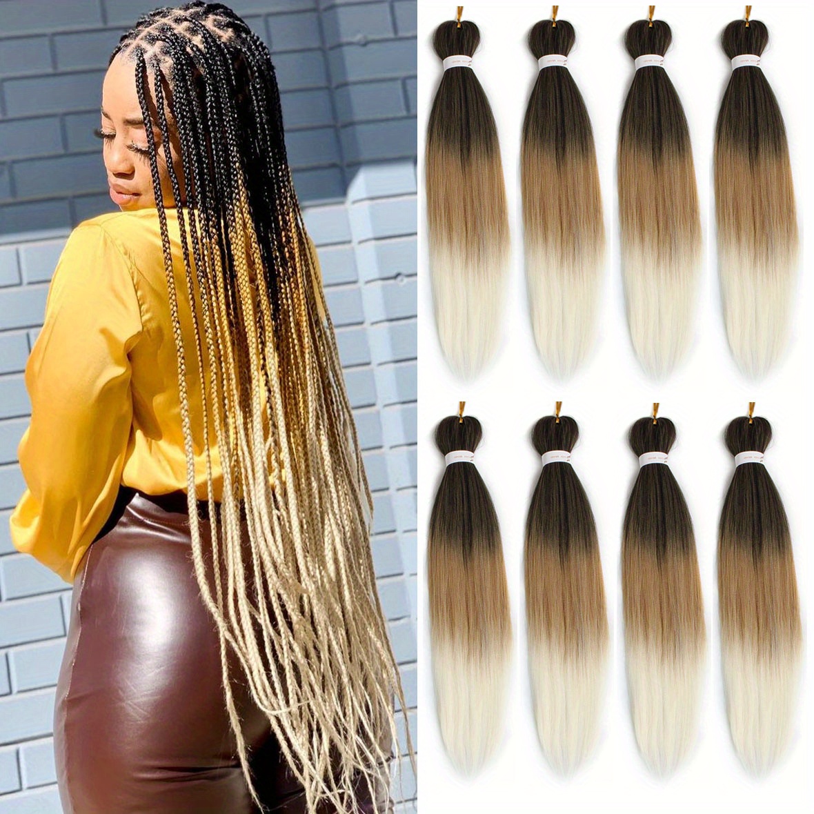 26”EZ Pre-Stretched Crochet Braids Box Braiding Hair Extensions