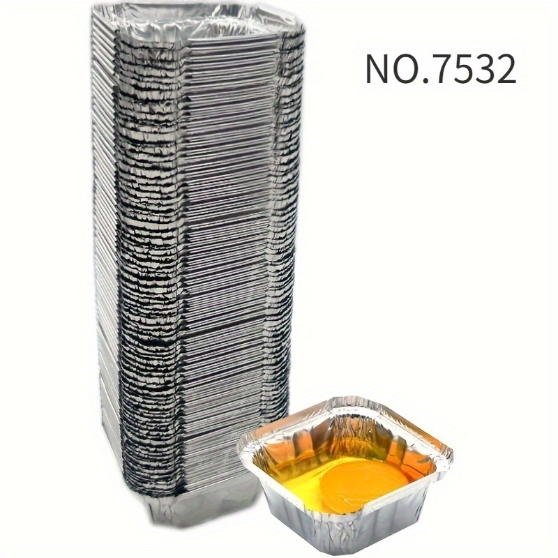 50PCS Bandeja De Aluminio Desechable Cuadrada Para Hornear - Temu