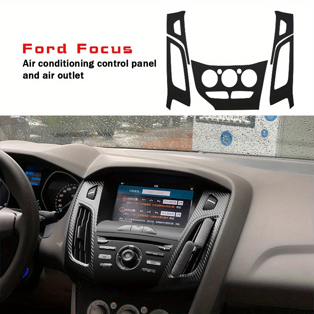Für Ford Focus 2012-2018 Innen Zentrale Steuerung Panel Türgriff 3D/5D  Carbon Faser Aufkleber Aufkleber Auto styling Zubehör