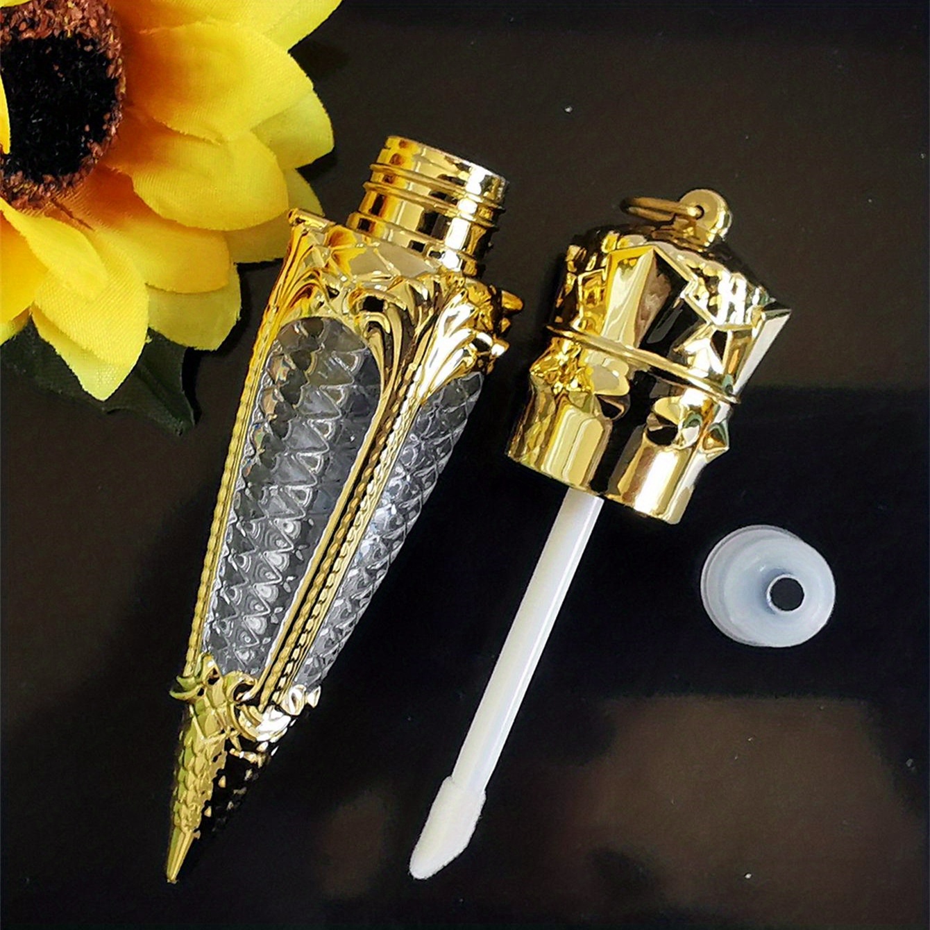 Empty Lip Gloss Tubes Soft Brush Tip Applicator Carrot Shape Temu