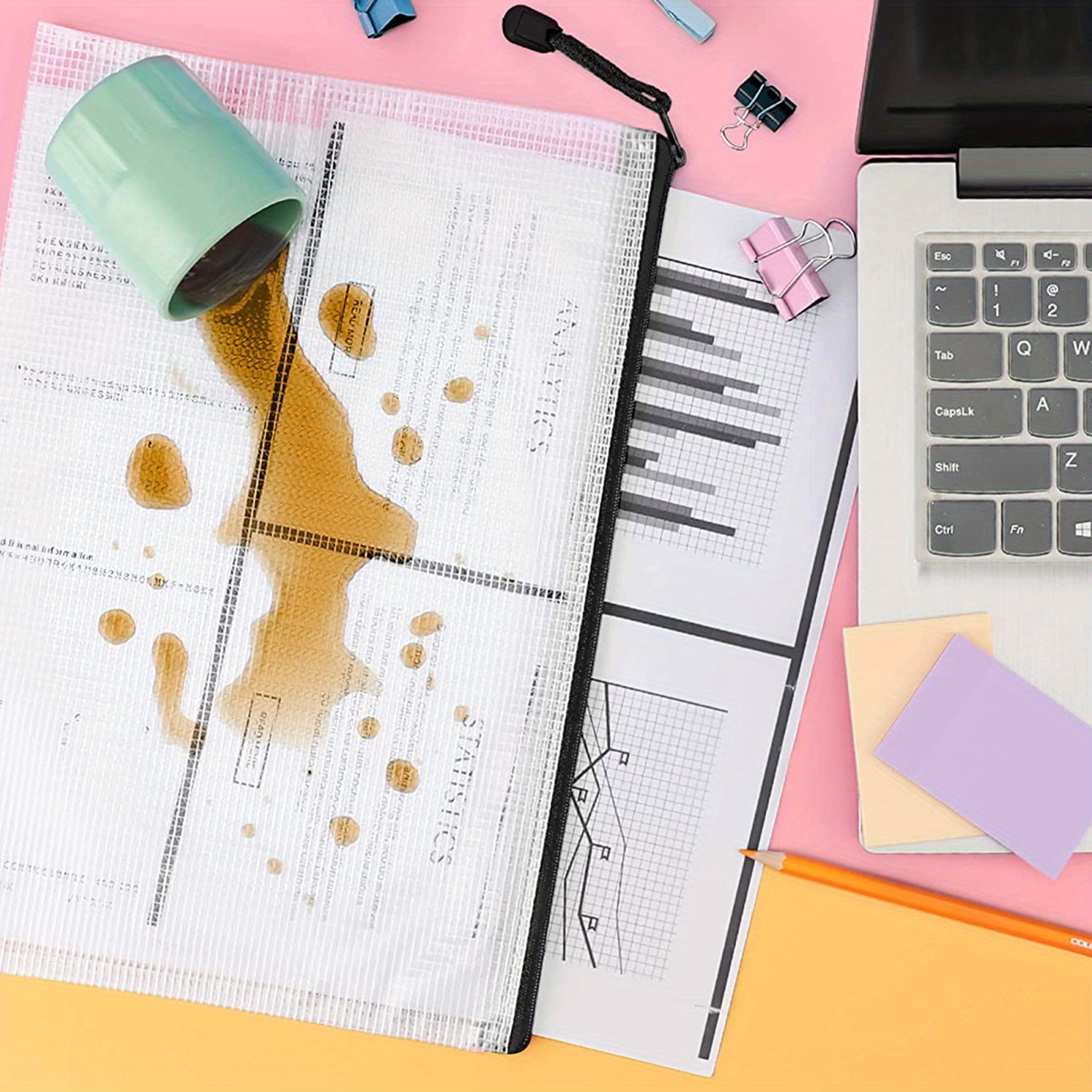 Mesh Zipper Bag Puzzle Bag (black ) Letter Size A4 Size Temu New Zealand