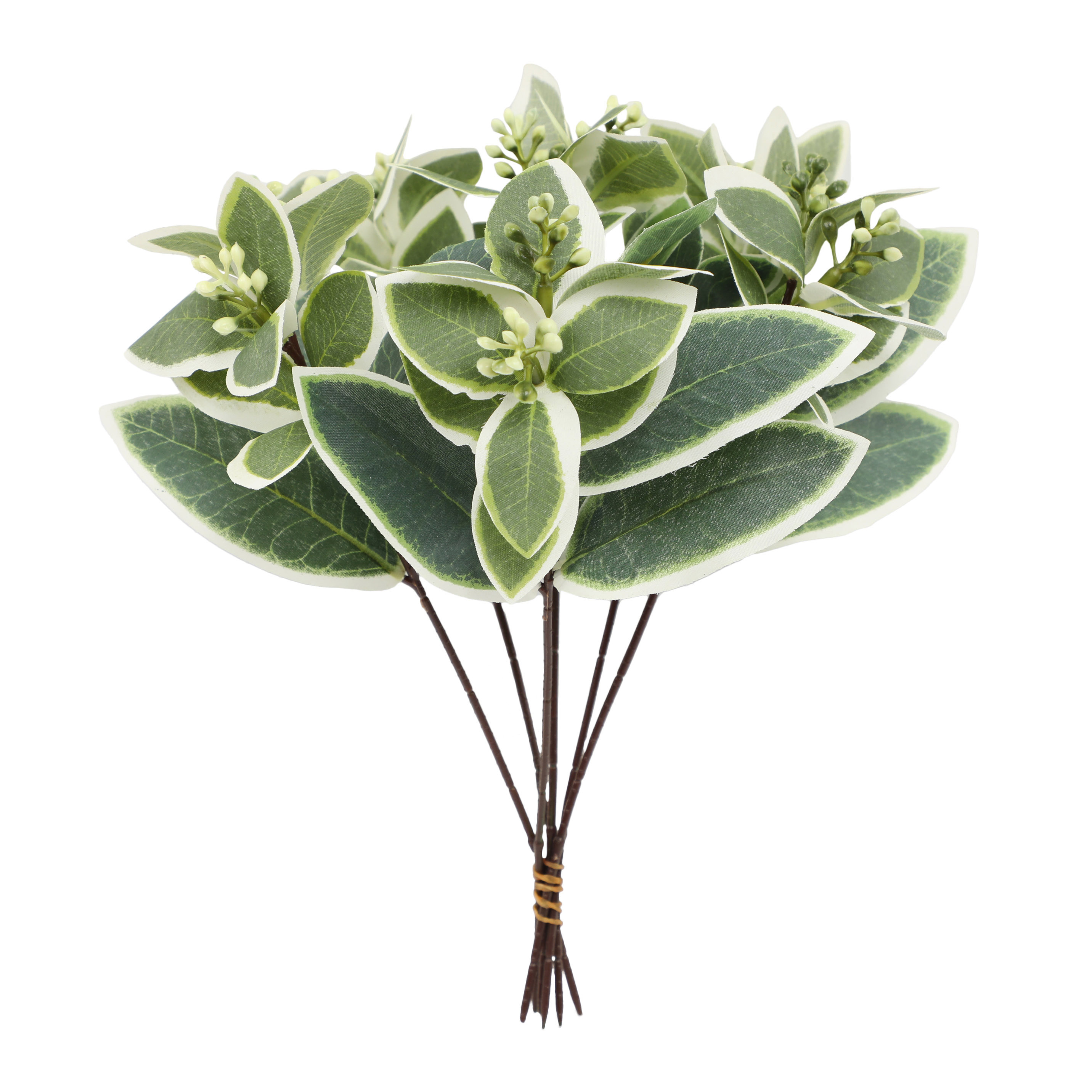 12 High-quality Artificial Flowers With Eucalyptus Leaves And Stems, Designed For Decorating And Used In Floral Arrangements For Wedding Bouquets