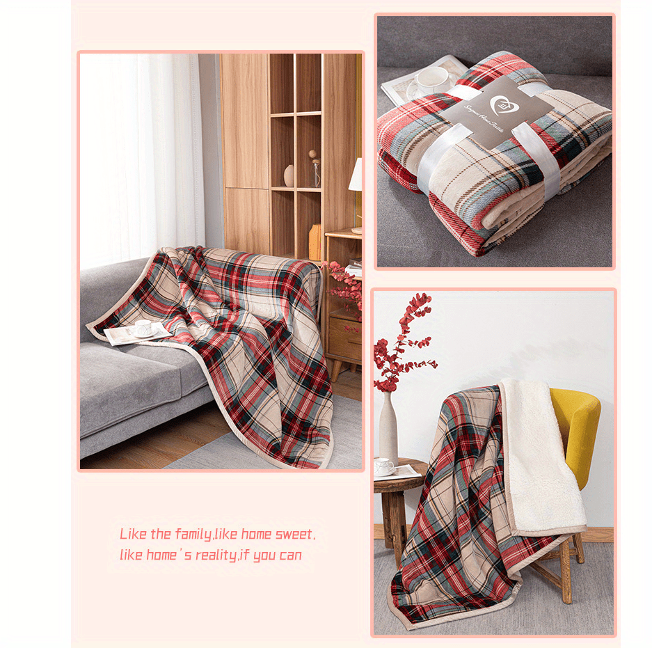 1pc bohemian style plaid striped sofa blanket thickened cashmere blanket flannel nap blanket student nap blanket office air conditioning blanket ramadan details 0