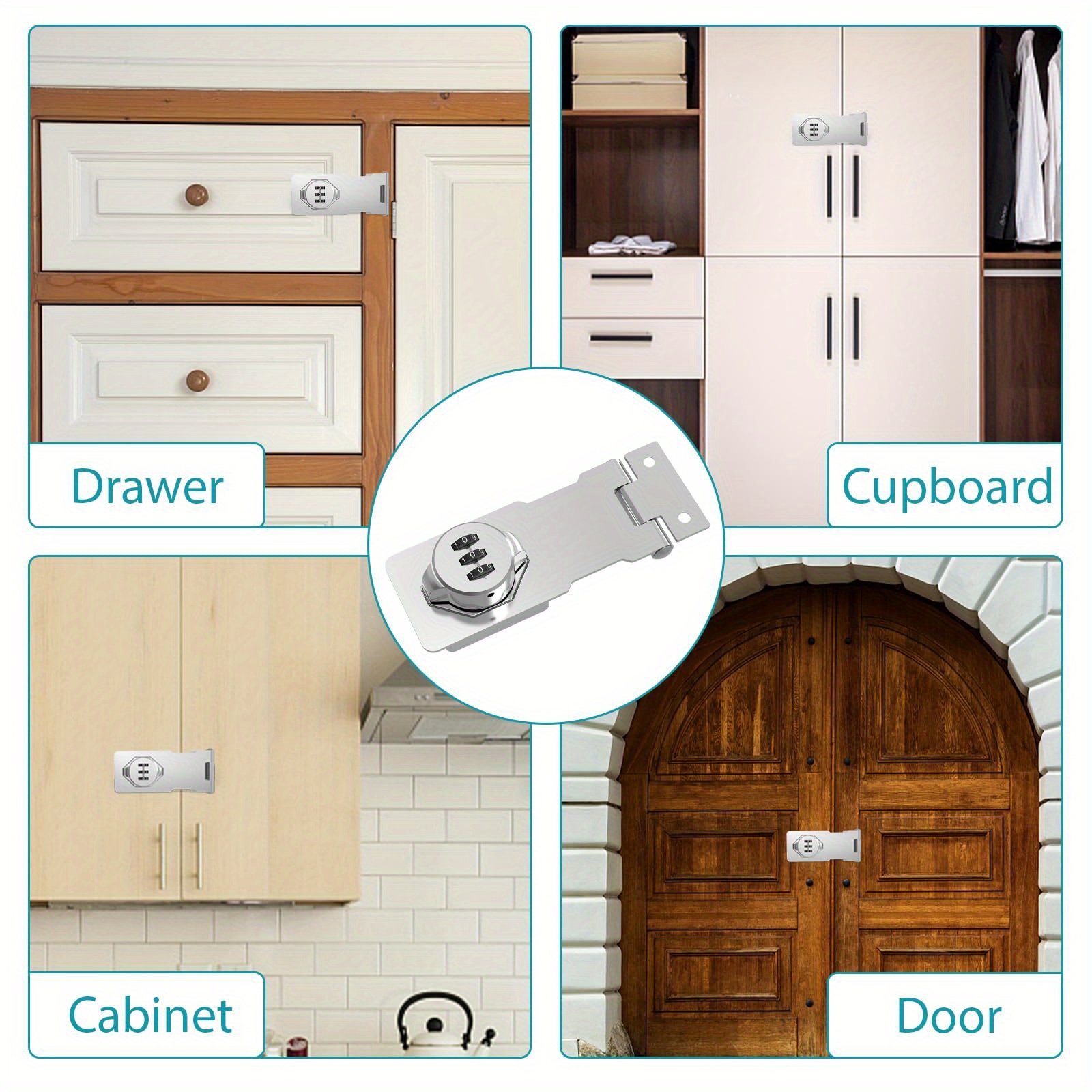 Keyless Combination Lock 3 Digit Combination Lock Temu