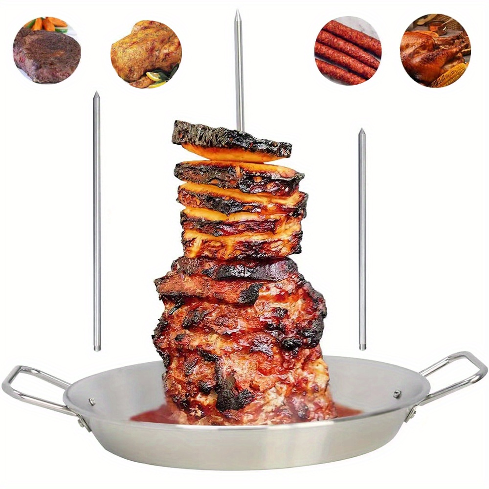 Brochette de barbecue en acier inoxydable en métal 16pcs, , bâtons