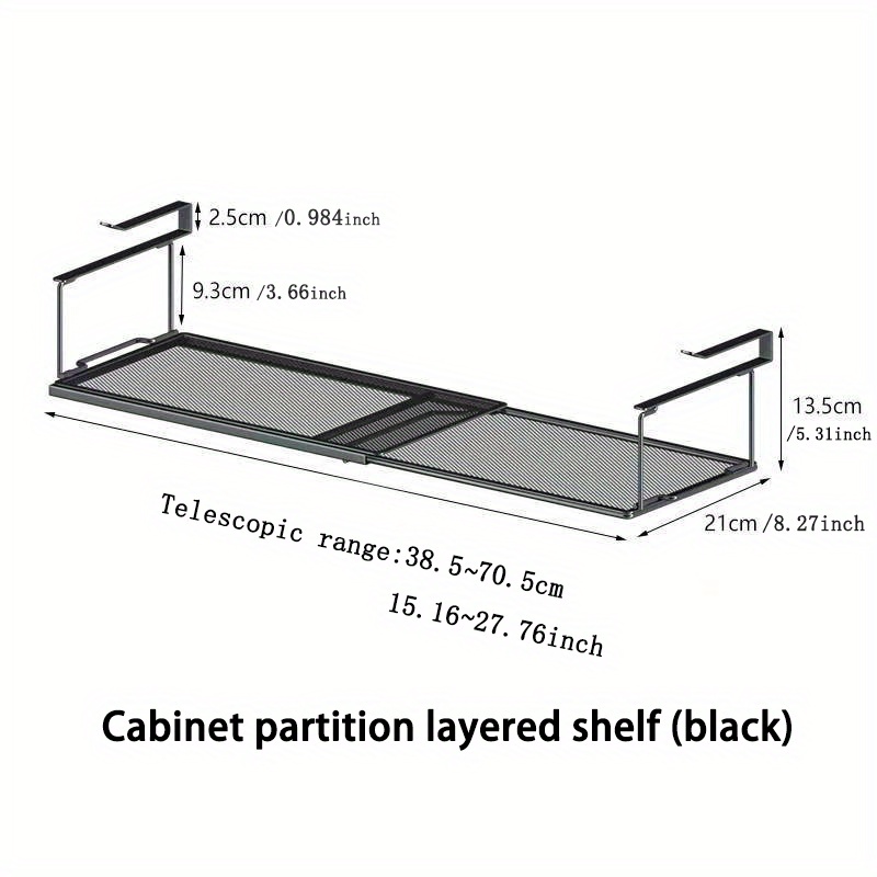 Retractable Partition Hanging Rack For Cabinet Cupboard - Temu