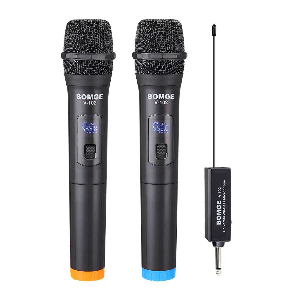 Mics,　Base-for　Wireless　Party　Temu　(v102-a)　Microphone　Vhf　System-vhf　Wireless　With　Handheld　Set　Pa,　Dj　Fixed　Dual　Karaoke,　Dynamic　Frequency　Receiver　Transmitter　Philippines