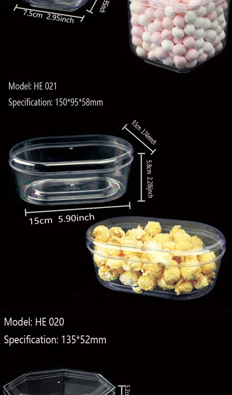 Clear Plastic Cookies Storage Box Biscuits Baking Cake Dessert Food  Container