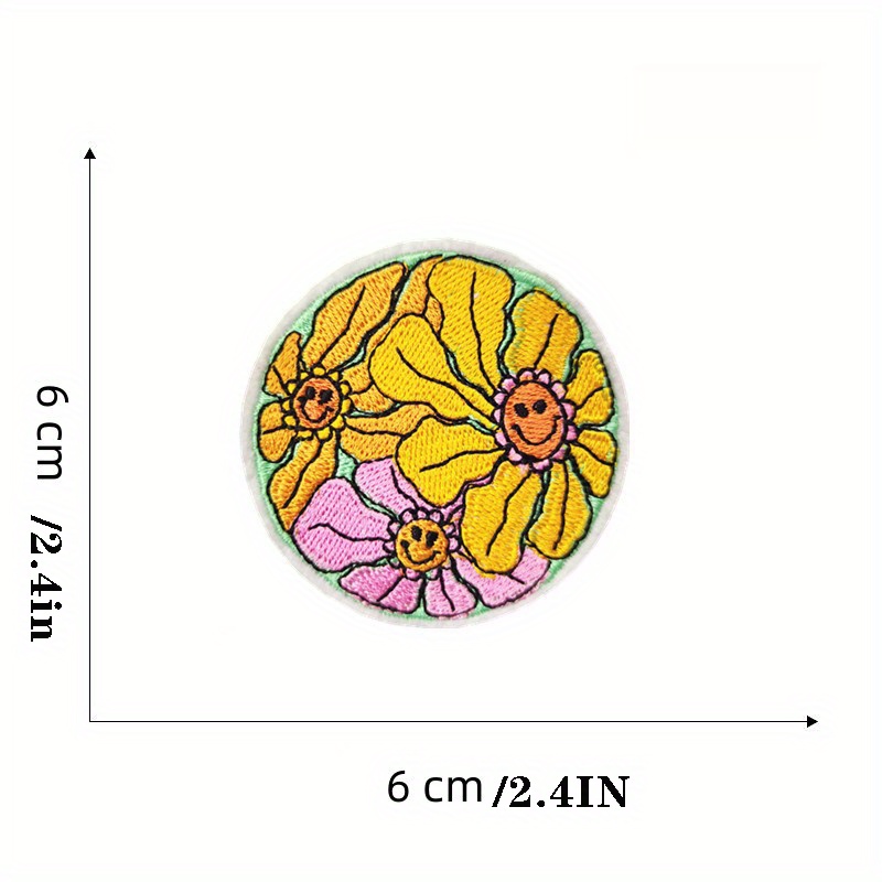 1pc Embroidery Stickers For DIY Shoe, Bags, Hat, Mobile Phone Case, T-shirt  Collar, Handmade Decorative Accessories, Sew On Iron On Patch Applique