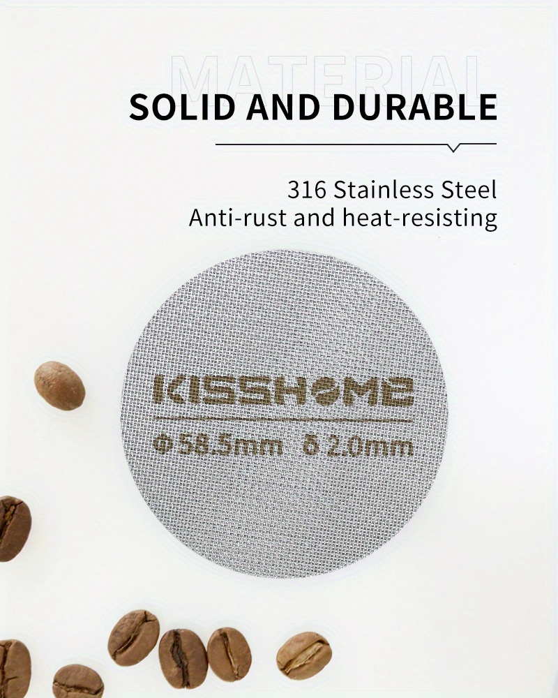 1pc espresso   screen heat resistant   steel 51mm 53 5mm 58 5mm diameter reusable coffee accessories for   machine 51mm 54mm 58mm portafilter details 3