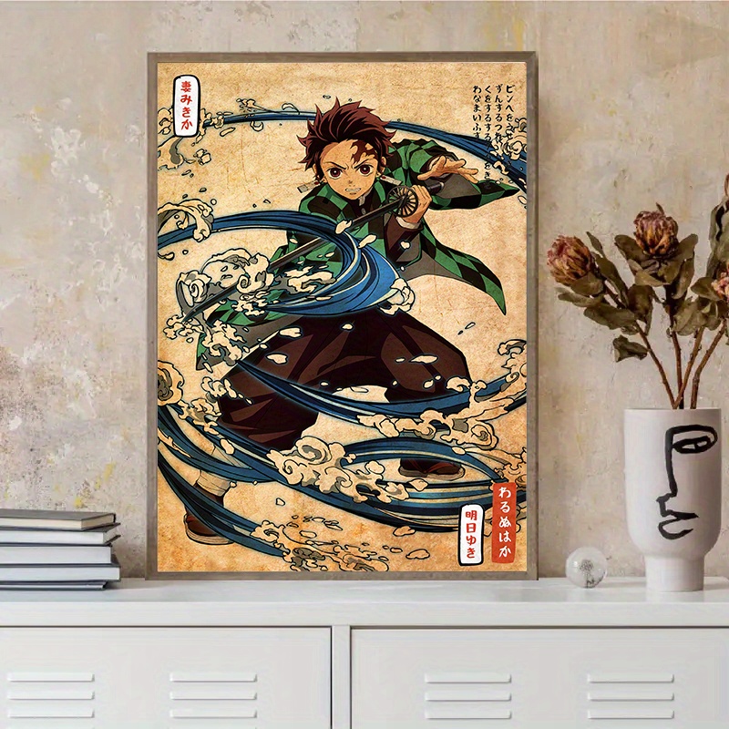Anime Pictures Canvas Paintings Vintage Wall Art Little - Temu