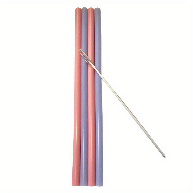 Heat Resistant Silicone Heart Straw With Cleaning Brush - Reusable Straw  For Milk, Water, Cocktails - Decorative Straw For Festivals, Parties,  Weddings, Cocktail Bars, Beaches, And Kitchens - Back To School Supplies -  Temu