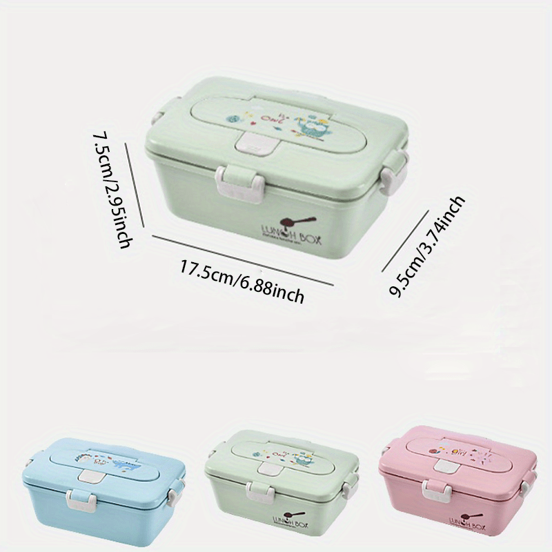 Korean-style Portable Lunch Box, Lunch Box, Sealed Microwave Oven Heating  Box With Soup Spoon, Bento Box, Leakproof Food Container, For Teenagers And  Workers At School,canteen, Back School, For Camping And Picnic, Home