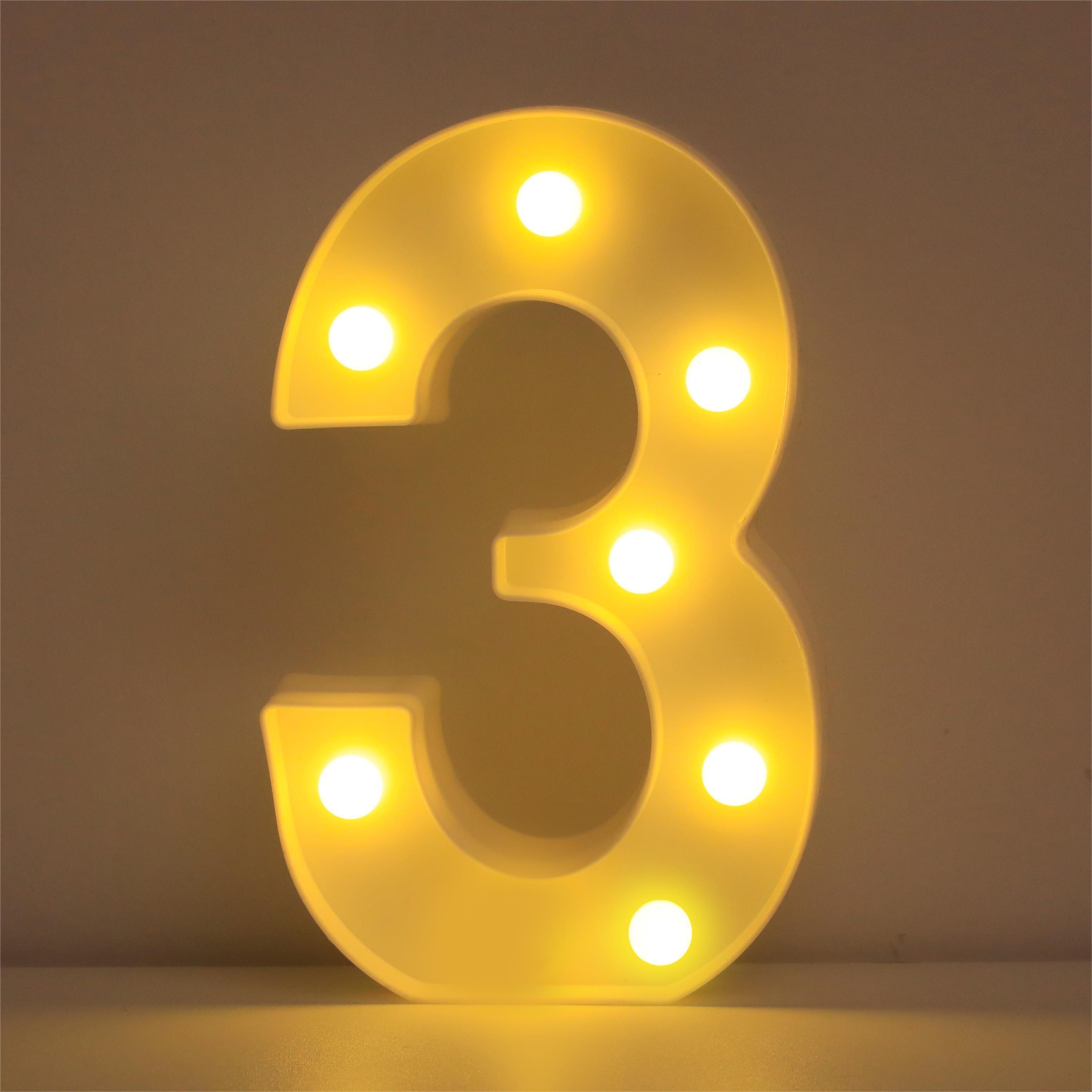 Light Up Marquee Numbers