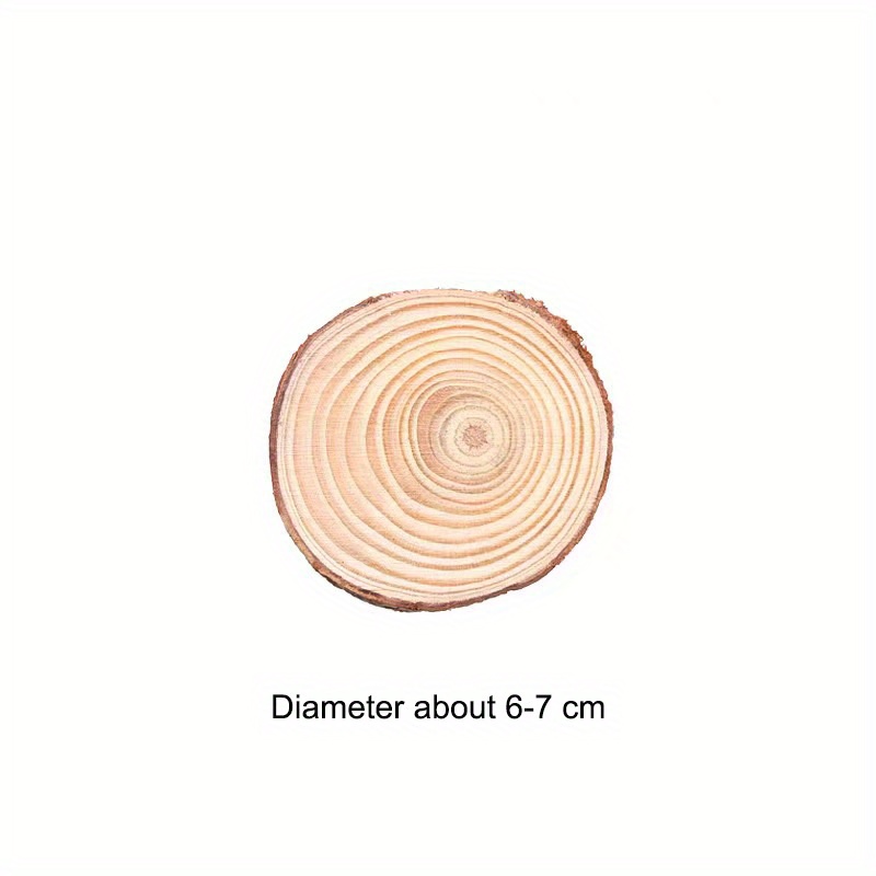 Natural Round Discs Rustic Wood Slices 4 PCS 9-10 inch Unfinished Wood kit  Circles Crafts Tree Slices with Bark Log Discs for DIY Arts and Wedding