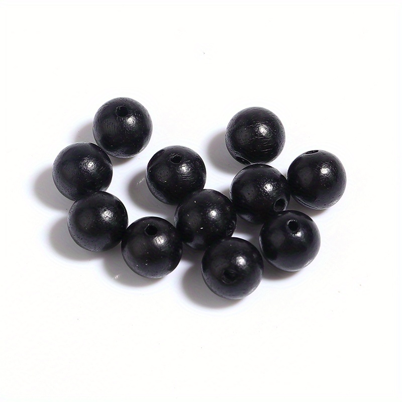 Wenge Black Ebony Natural Wood Beads Round Wood Loose Beads - Temu