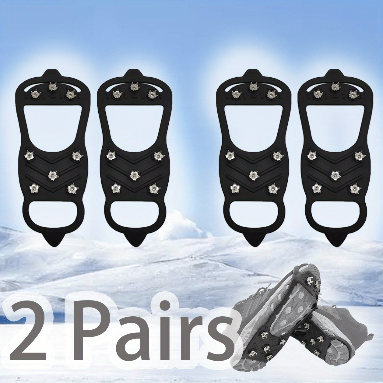 Ice Cleats For Shoes And Boots Silicone Stainless Steel Shoe - Temu