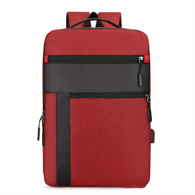 Casual Large Laptop Storage Backpack Colorblock Business Trip Daypack