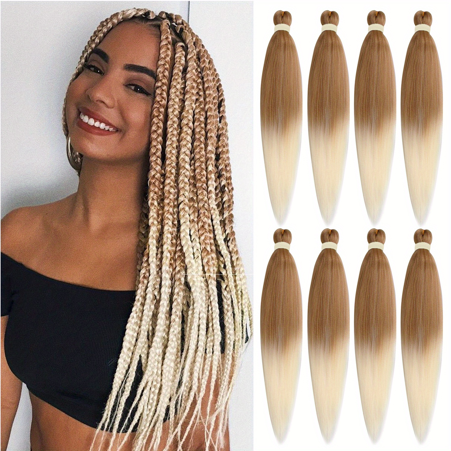 Pre-stretched Jumbo Braiding Natural Long Box Twist Braid Hair Extensions  26