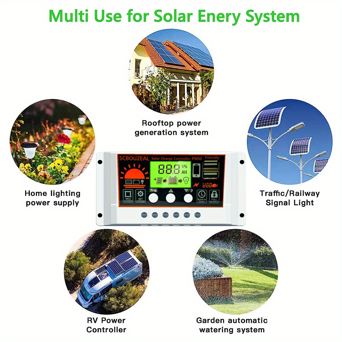 30amp Controlador Carga Inversor Solar Alimentado Energía - Temu Chile