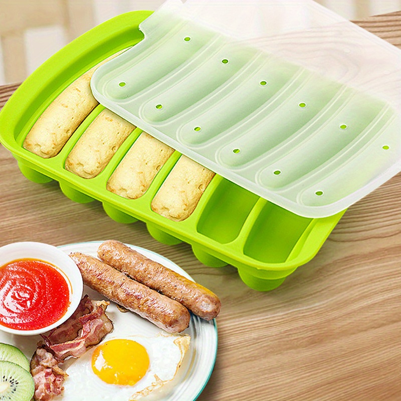 6   silicone sausage maker with lid   stuff non stick dishwasher safe   homemade   cakes more kitchen baking tool details 0