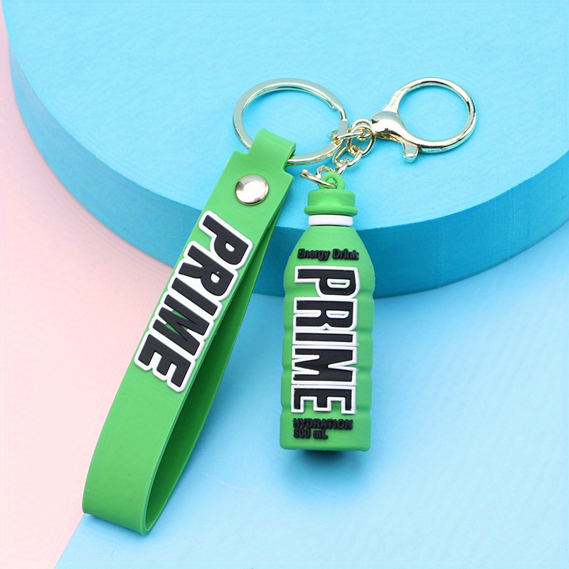 GREENO 2/10pcs, PU Sequins Design Keychain, Creative Bottle Shaped Key Chain Pendant, Bag Backpack Ornament,Temu