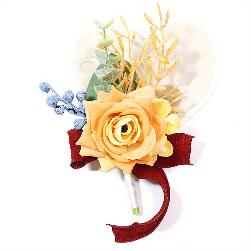 Burnt Corsage Or Boutonniere Prom Artificial - Temu