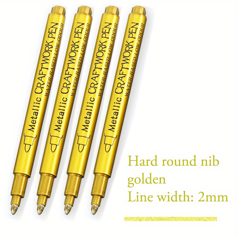 Metallic Marker Pens Gold Silver Permanent Art Markers For Artist DIY  Illustration Crafts Scrapbooking Fabric Marker Pens - AliExpress