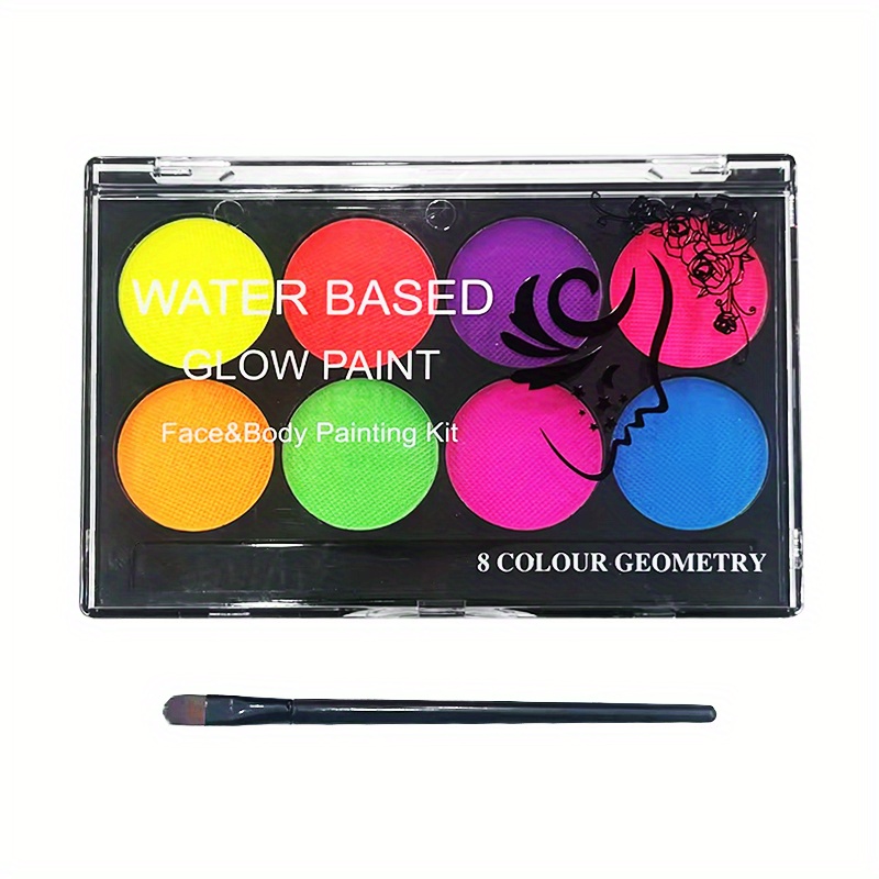 Veronni 8 Color Water Soluble Quick Drying Body Painting Facial Makeup  Paint Fluorescent Body Art Holiday Halloween Christmas Cosplay Uv Color -  Beauty & Health - Temu South Korea